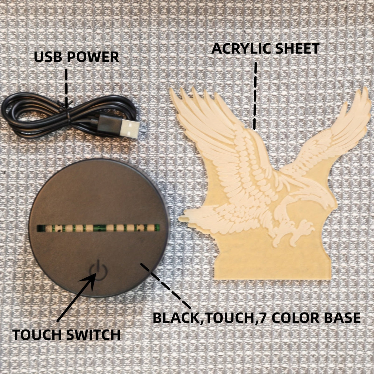 EagleLight - 3D Eagle LED Night Light with 7 Colors
