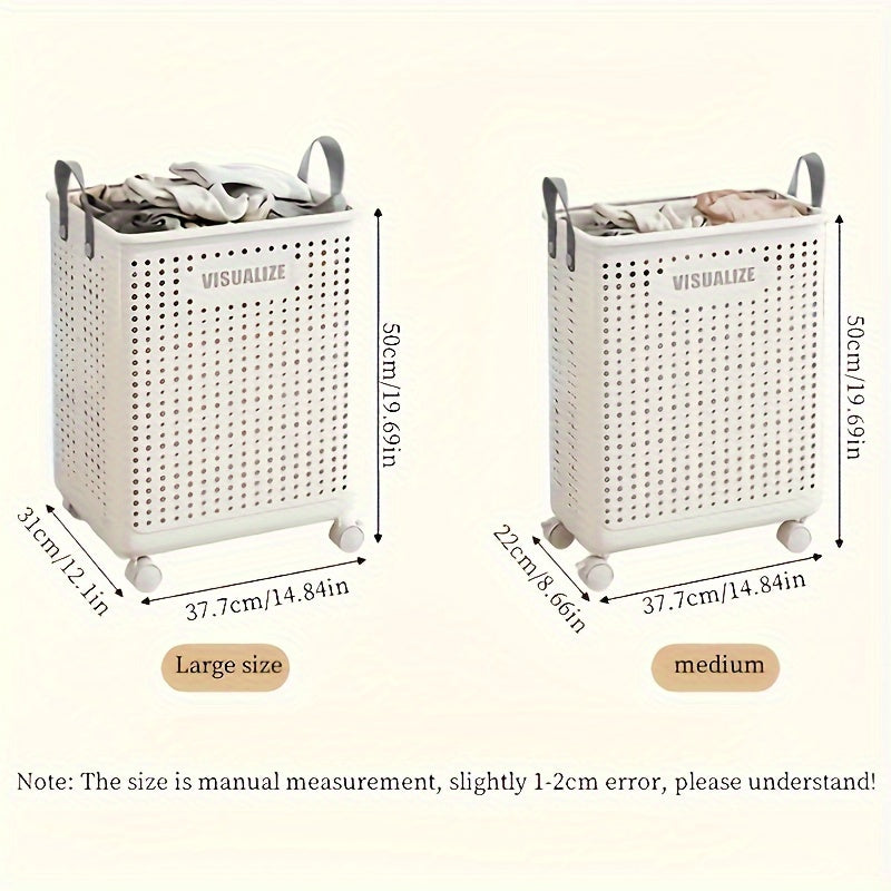 Efficient - Foldable Laundry Basket on Wheels for Easy Transport