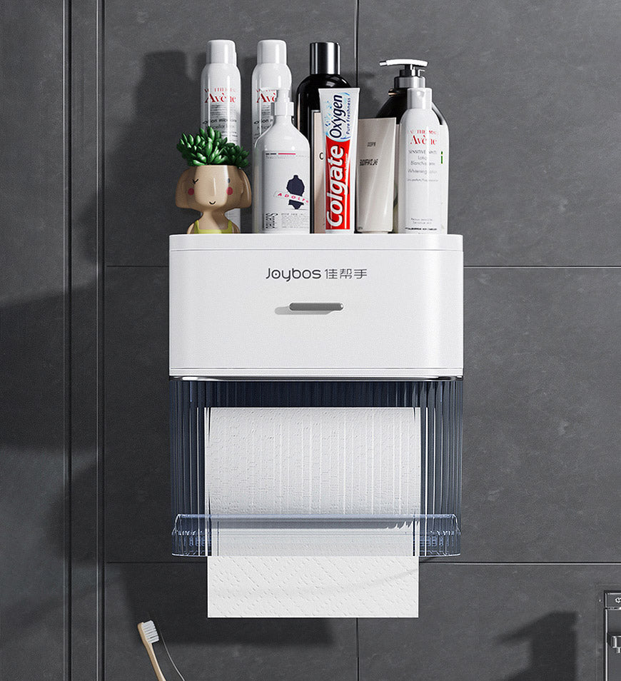 SmartStore - Porte-rouleau de papier toilette avec rangement