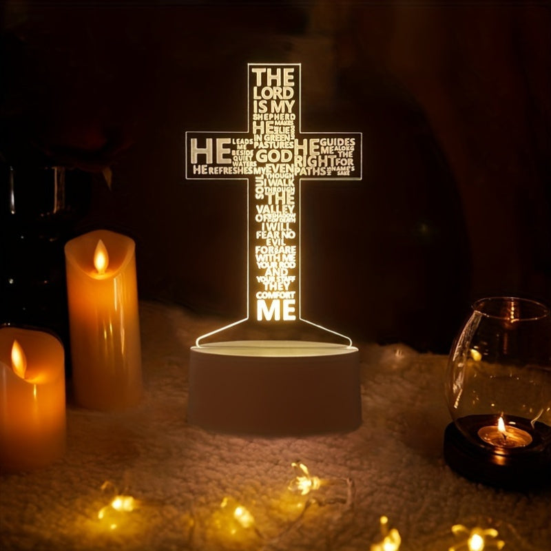 CrossGlow - Acrylic 3D LED Cross Night Light