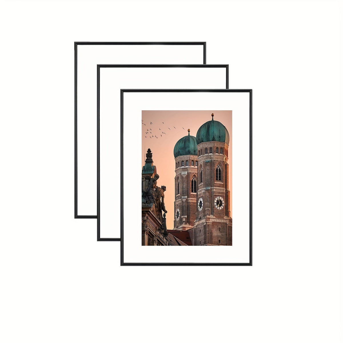 FrameSet - Set of 3 Elegant Photo Frames for Wall and Table