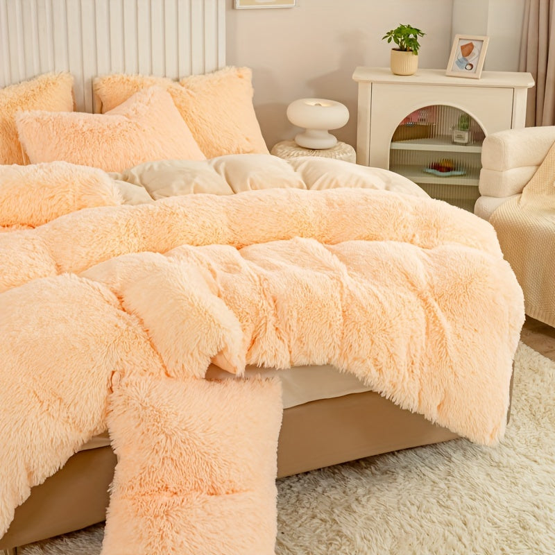 IndulgeNest - Ultra Soft Plush Duvet Cover Set with Zip Closure