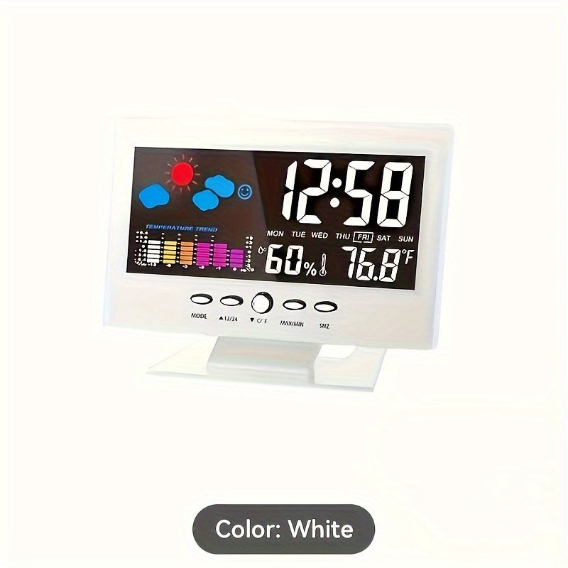SilentTime Clock - Silent Digital Alarm Clock with Weather Station