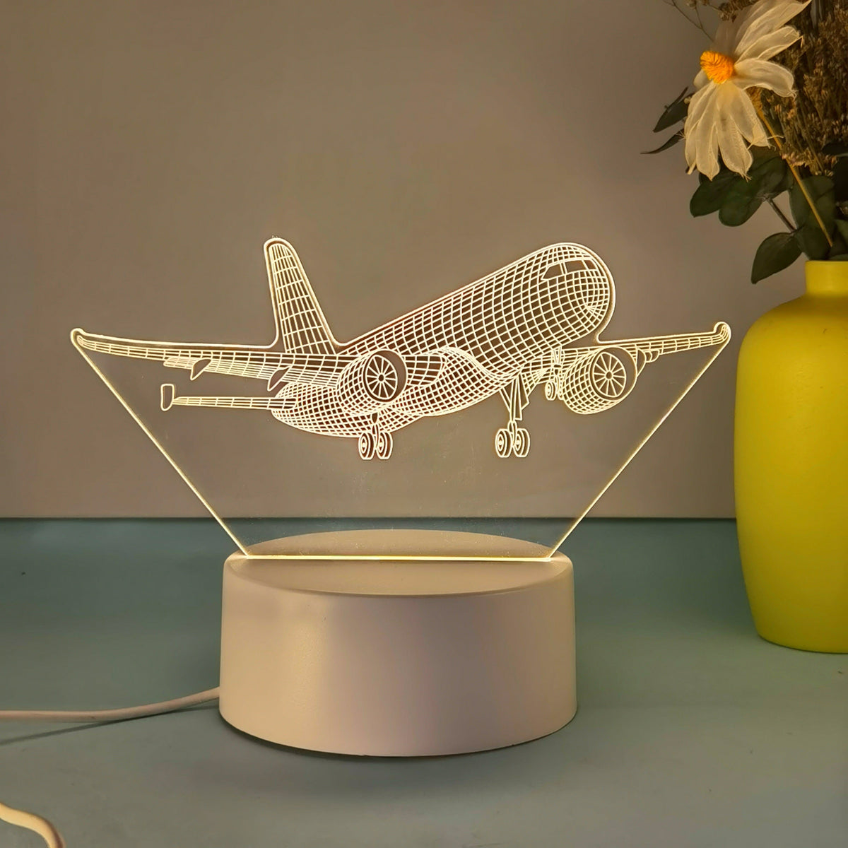 SkyGlow - 3D Airplane LED Night Light with USB Power