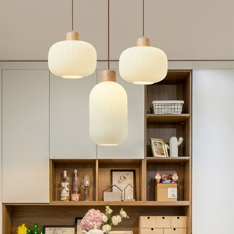 VintageLight - Wood and Glass Pendant with Vintage Charm