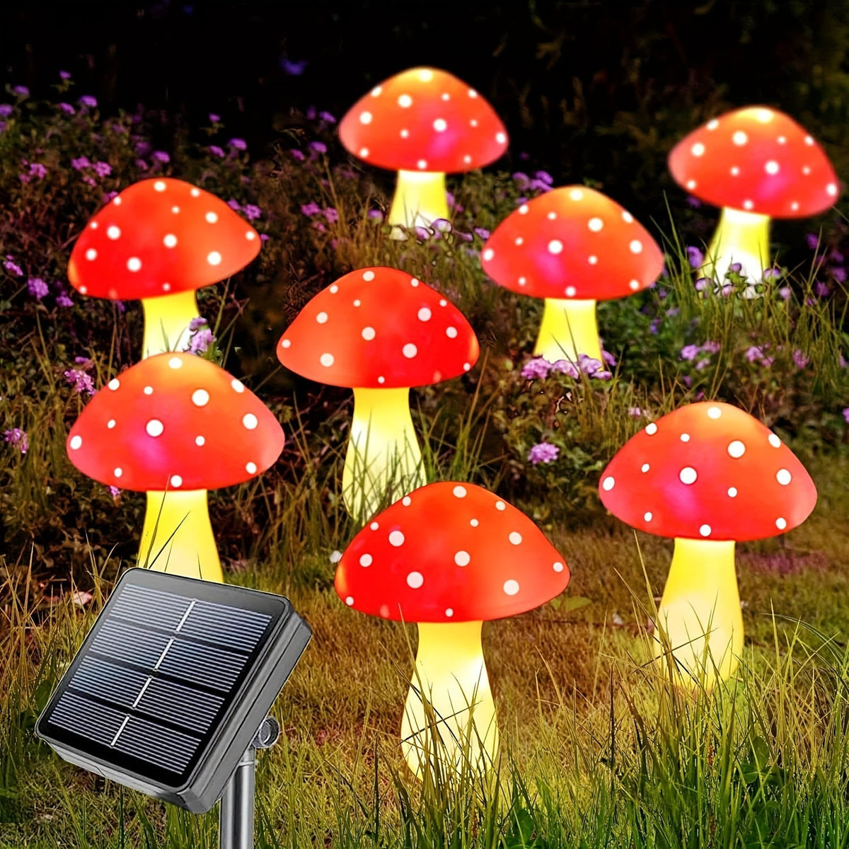Arbogrove - Solar Mushroom Garden Lights with 8 Lighting Modes