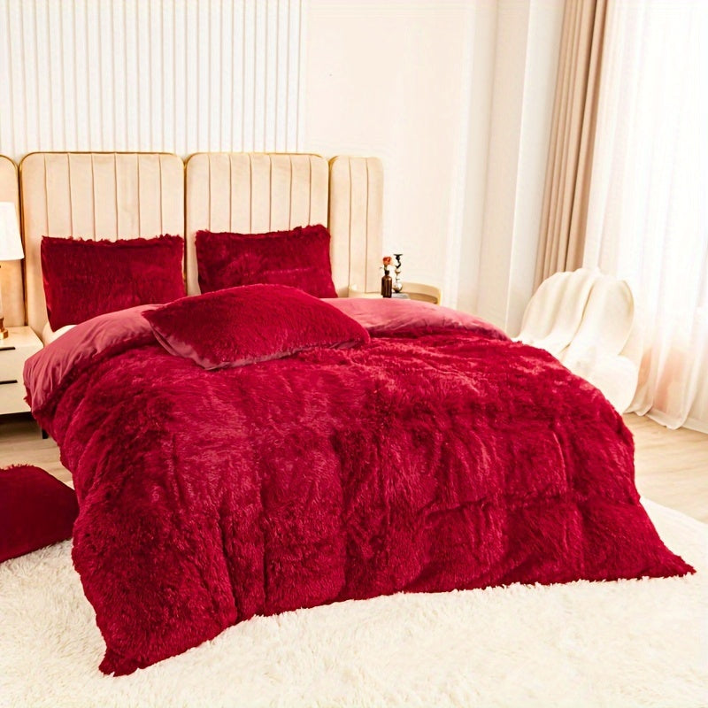 IndulgeNest - Ultra Soft Plush Duvet Cover Set with Zip Closure