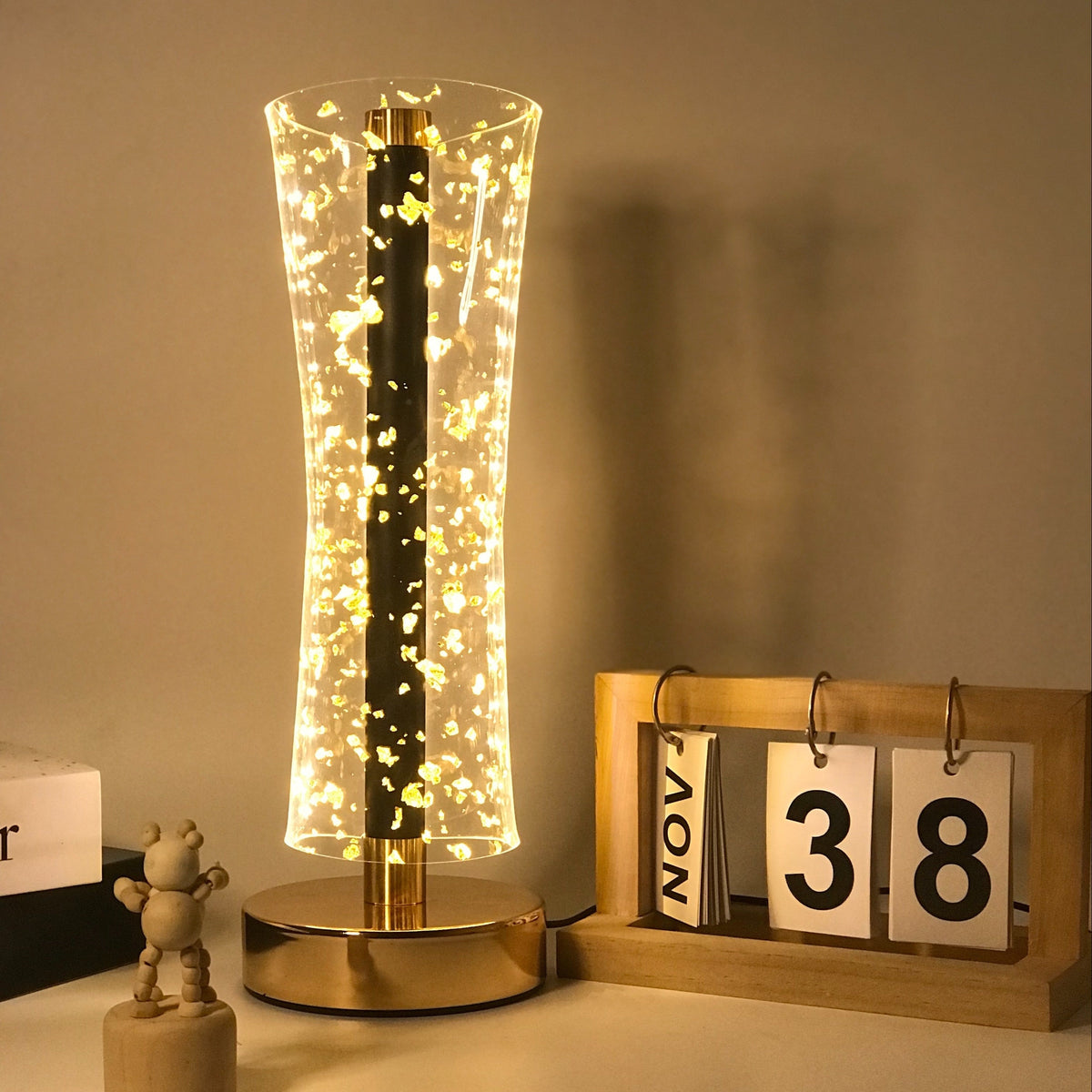 Pristelle - Luxury Acrylic Table Lamp with Gold Accents