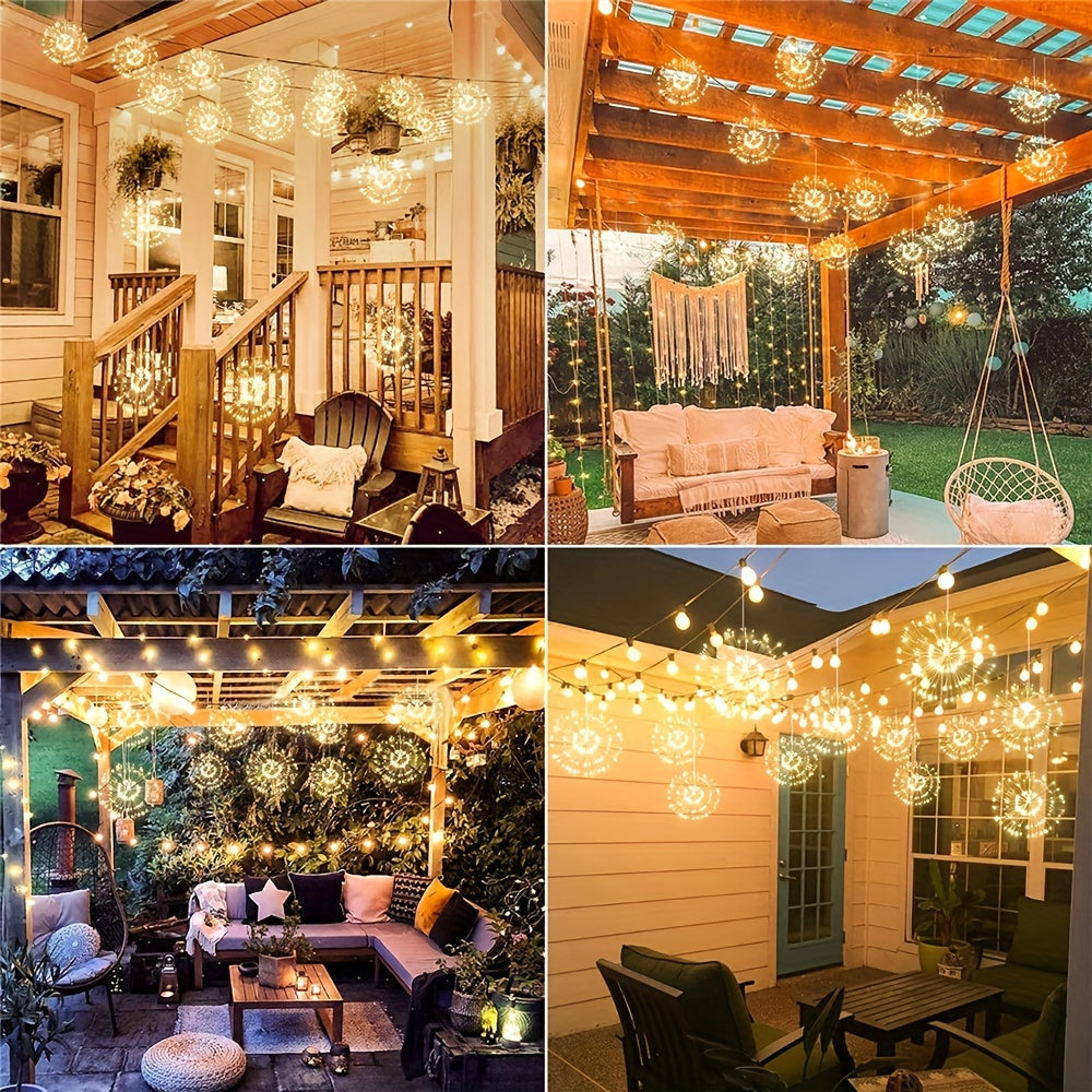 Ryvine - 90-Bulb Solar LED Garden String Lights