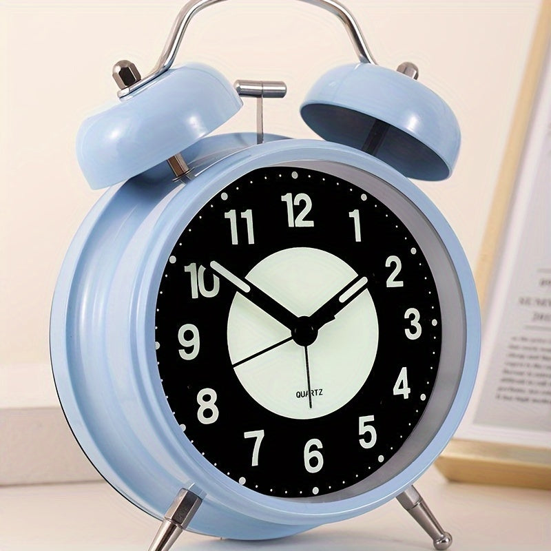 Nyctel - Silent Metal Alarm Clock with Luminous Hands
