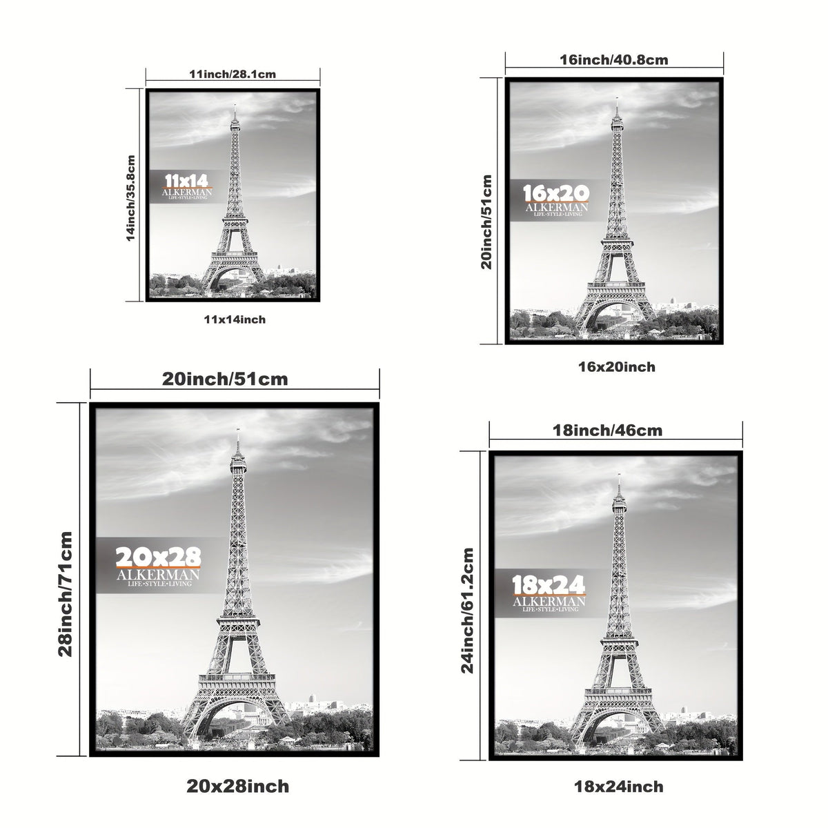 Timeless Frame - Set of 2 Elegant Black Photo Frames