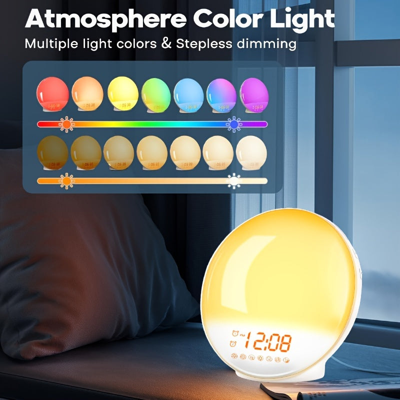 AlarmGlow - Sunrise Simulation Alarm Clock with Dual Alarm