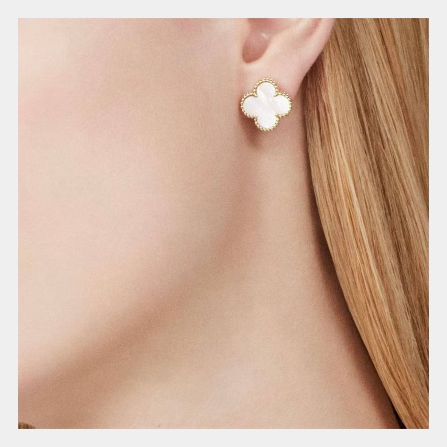 Golden Clover - Set collier, bracelet et boucles