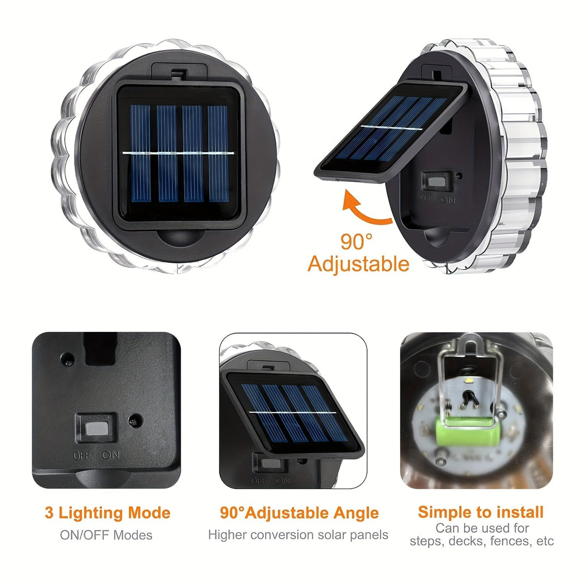 Jalveo Lights - 4-Pack Solar LED Garden Spotlights