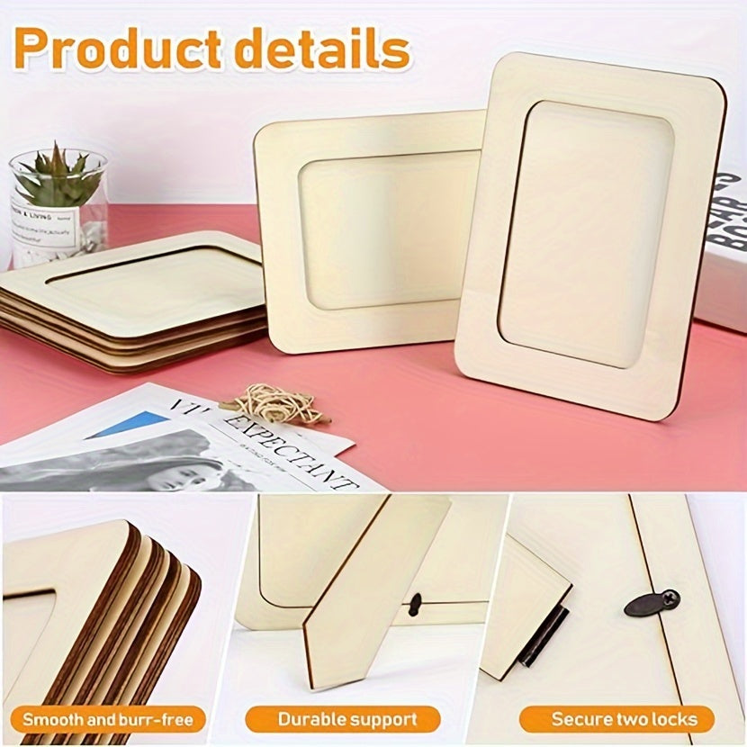 Gallanwood - Set of 10 Customizable Wood Photo Frames