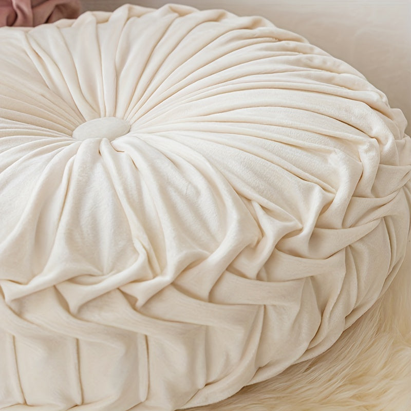 VelvetPumpkin Cushion - Soft Round Velvet Cushion for Your Home