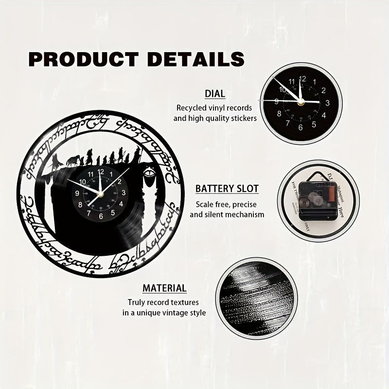 MythicWarrior - Horloge Murale Guerrier en Vinyle Recycle