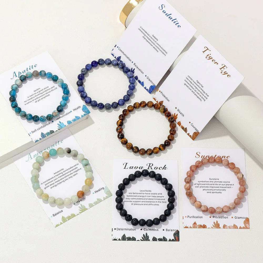 Aria - Bracelet en cristaux naturels à l'énergie guérissante