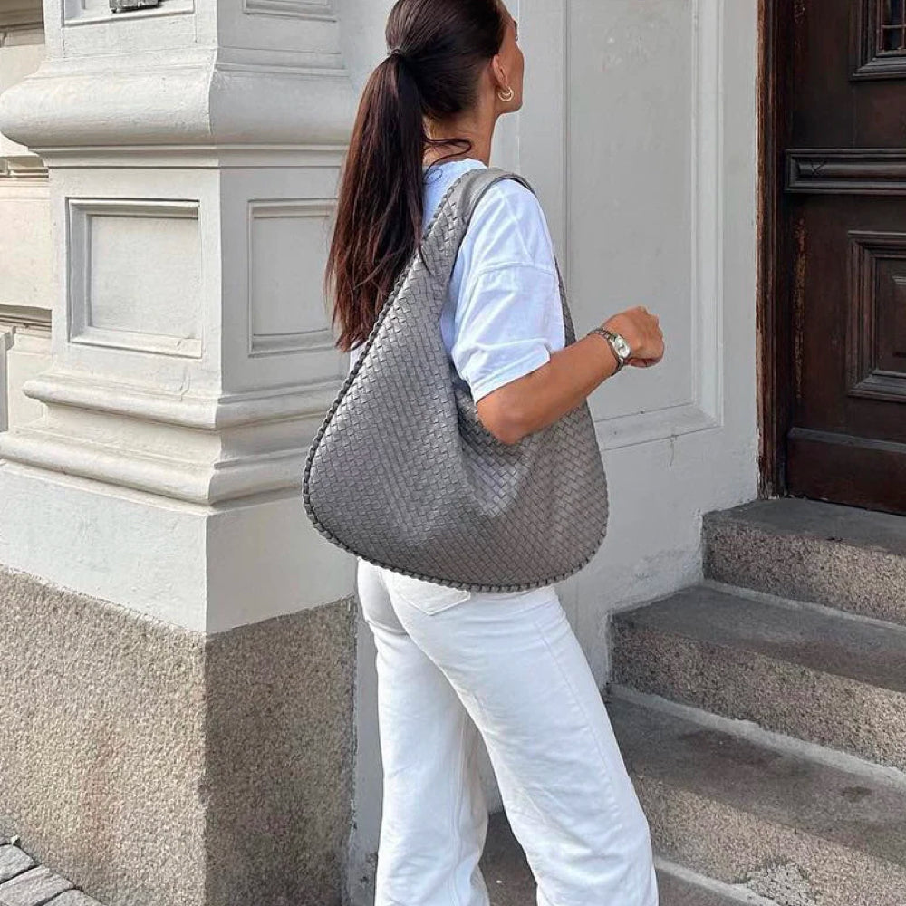 WeaveLux Bag - Sac Bandoulière Tressé Spacieux