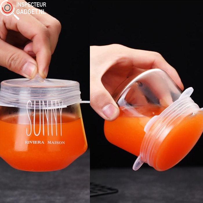 Vaclid - Reusable Silicone Lids, Set of 6 Airtight Covers