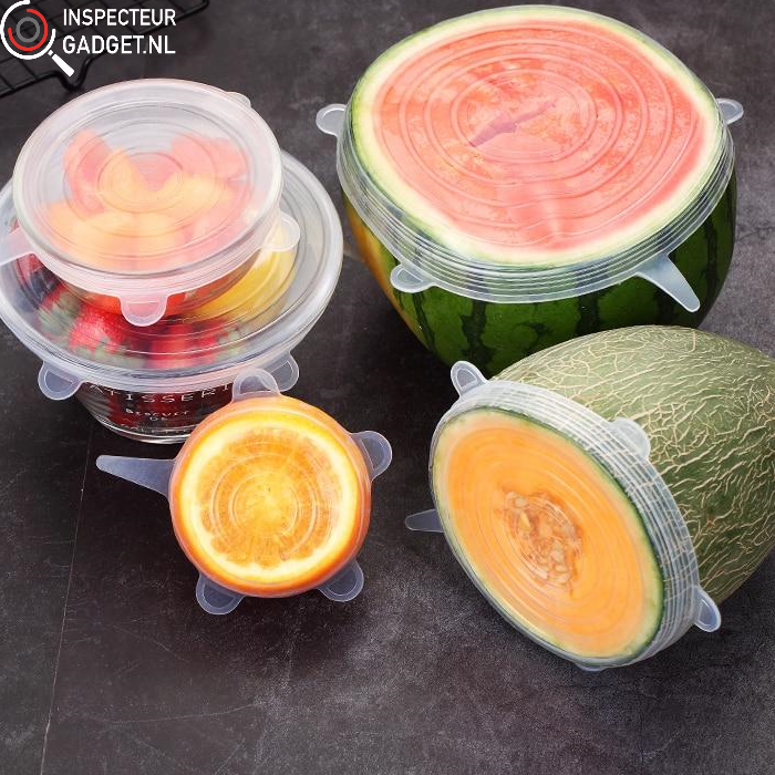 Vaclid - Reusable Silicone Lids, Set of 6 Airtight Covers