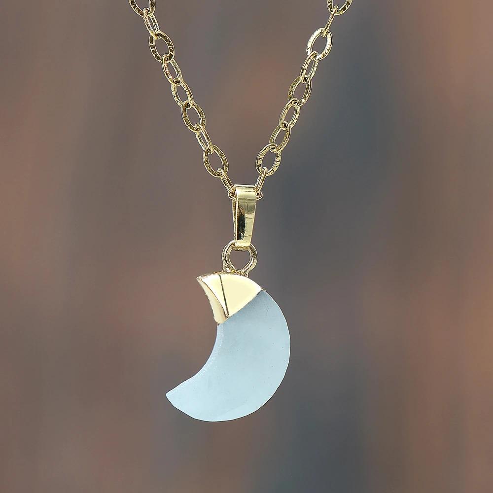 Collier en pierre de lune - Pendentif en pierre de lune naturelle