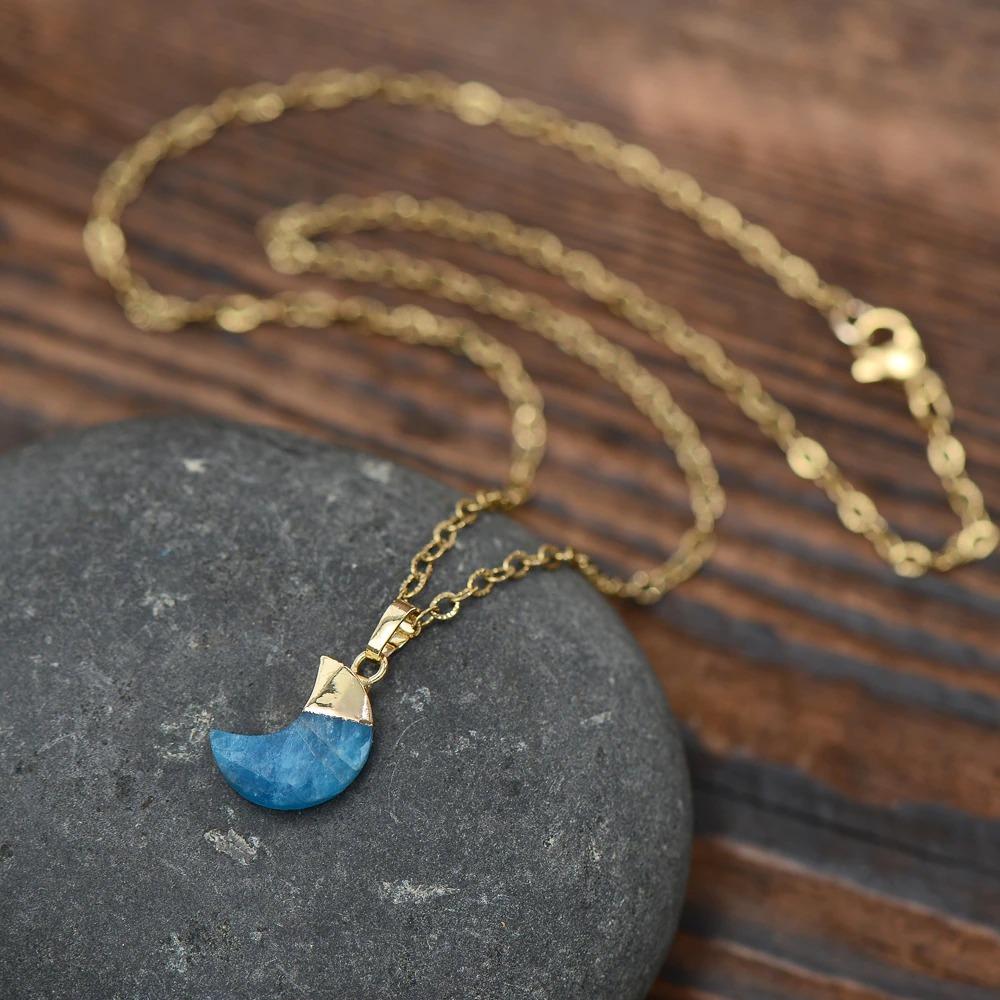 Collier en pierre de lune - Pendentif en pierre de lune naturelle