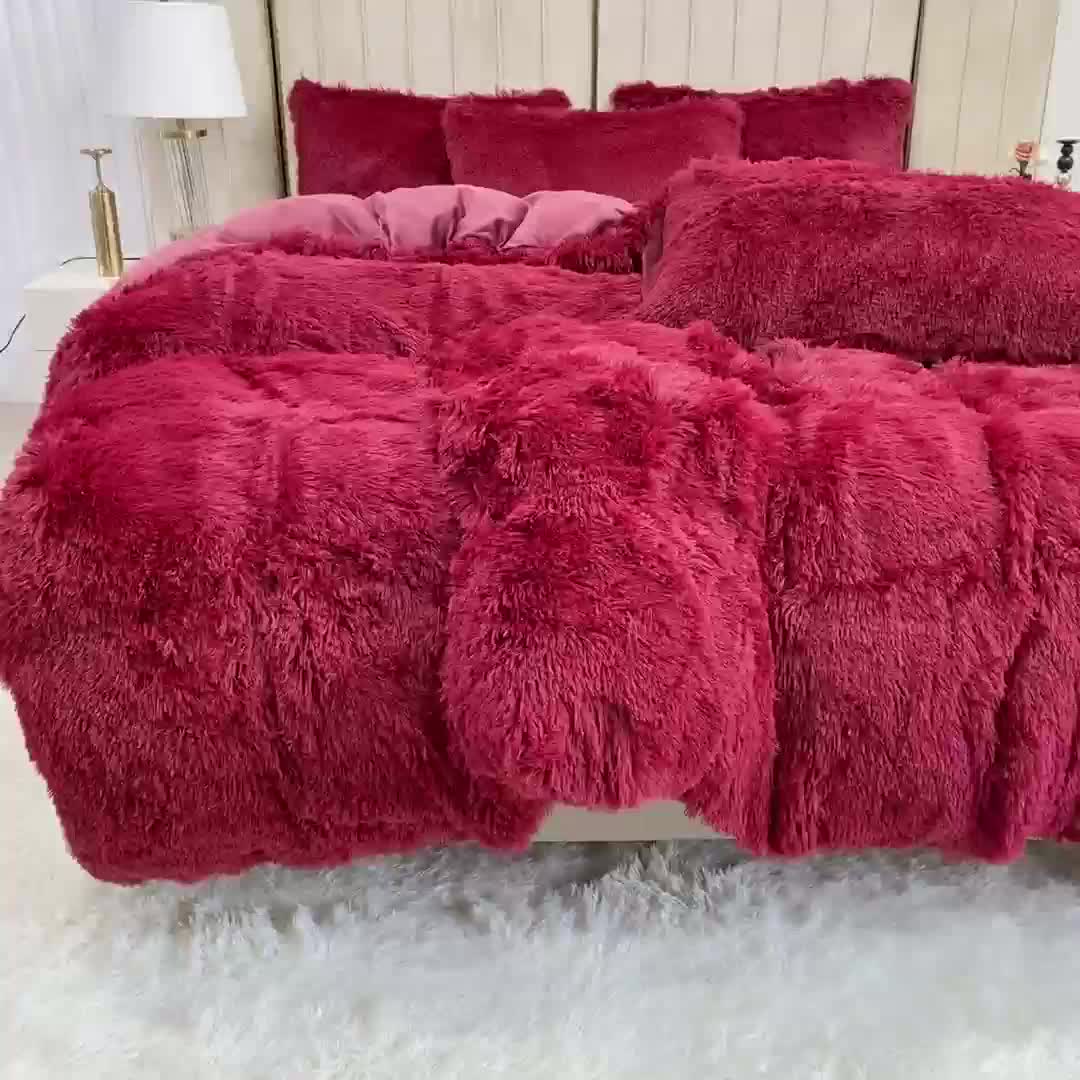 IndulgeNest - Ultra Soft Plush Duvet Cover Set with Zip Closure