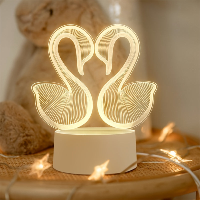 Dulcette - Modern Acrylic 3D LED Table Lamp