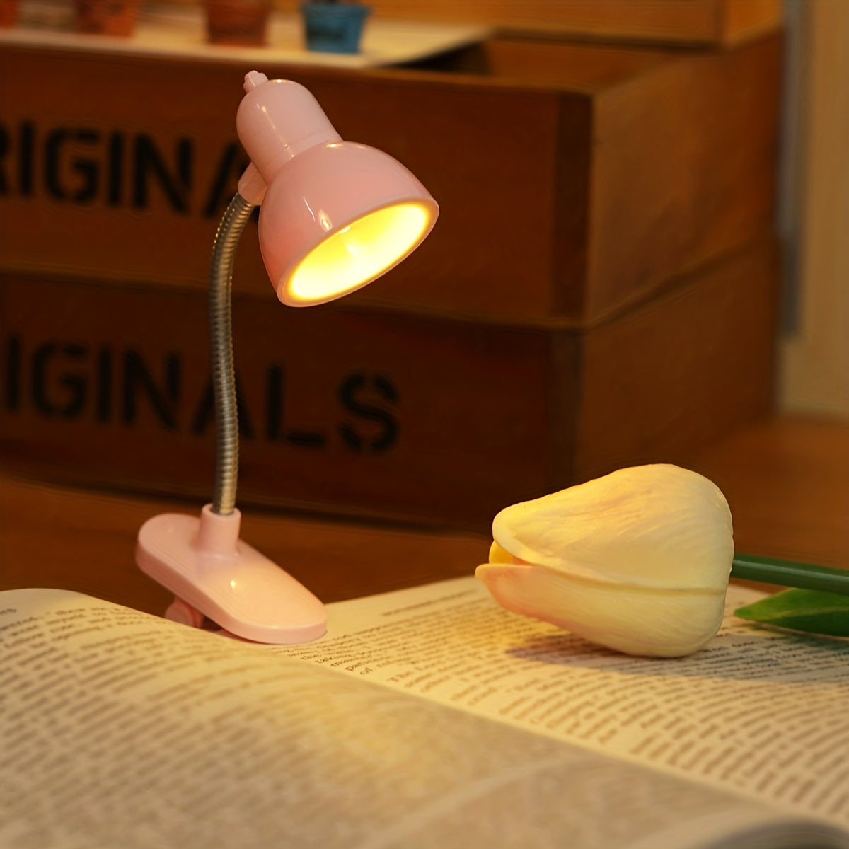 MiniGlow - Portable Clip-On Reading Lamp with Adjustable Arm