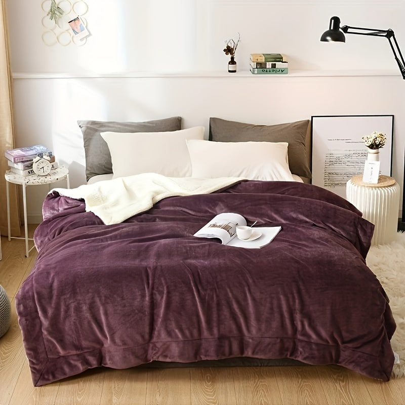 LuxeFlannel - Reversible Sherpa Throw Blanket for Ultimate Comfort