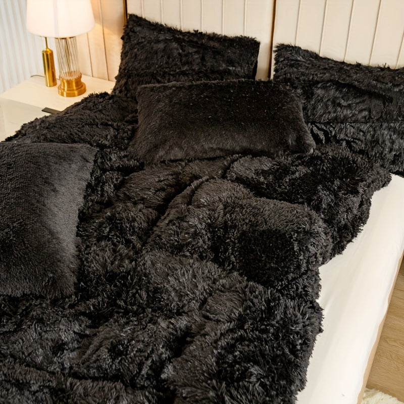 IndulgeNest - Ultra Soft Plush Duvet Cover Set with Zip Closure