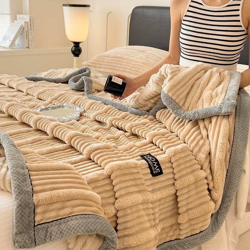 LuxeFleece - Soft Warm Coral Fleece Throw