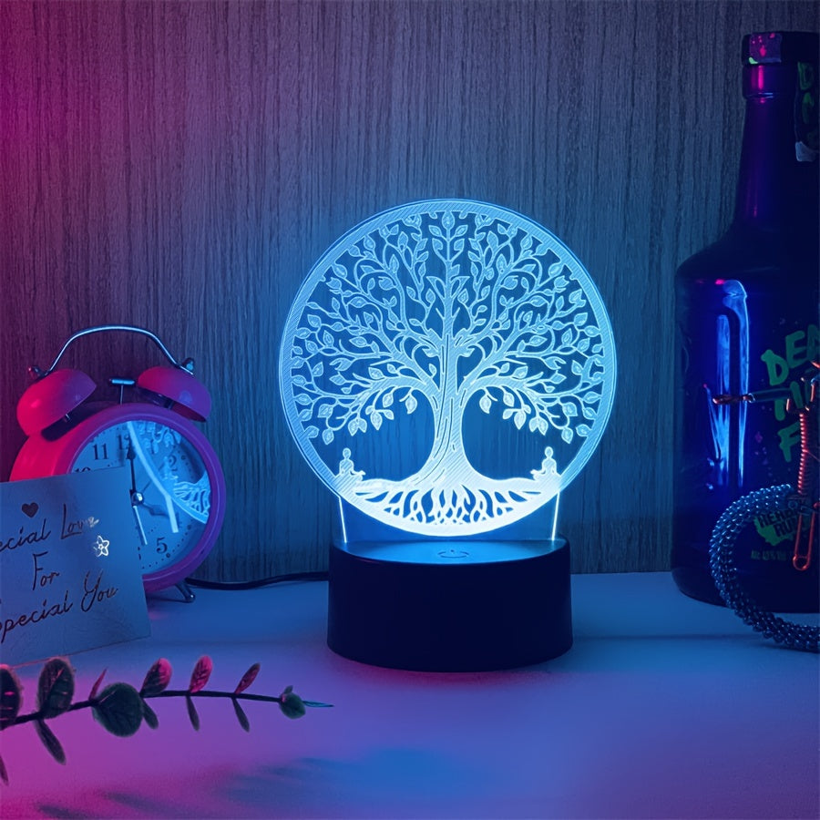 GlowTree Lamp - 3D Acrylic Night Light with USB Power