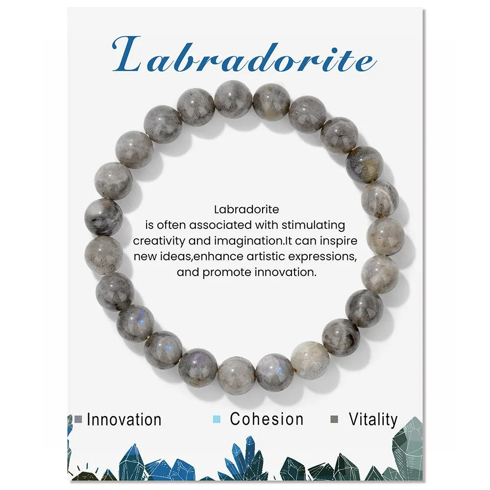 Aria - Bracelet en cristaux naturels à l'énergie guérissante