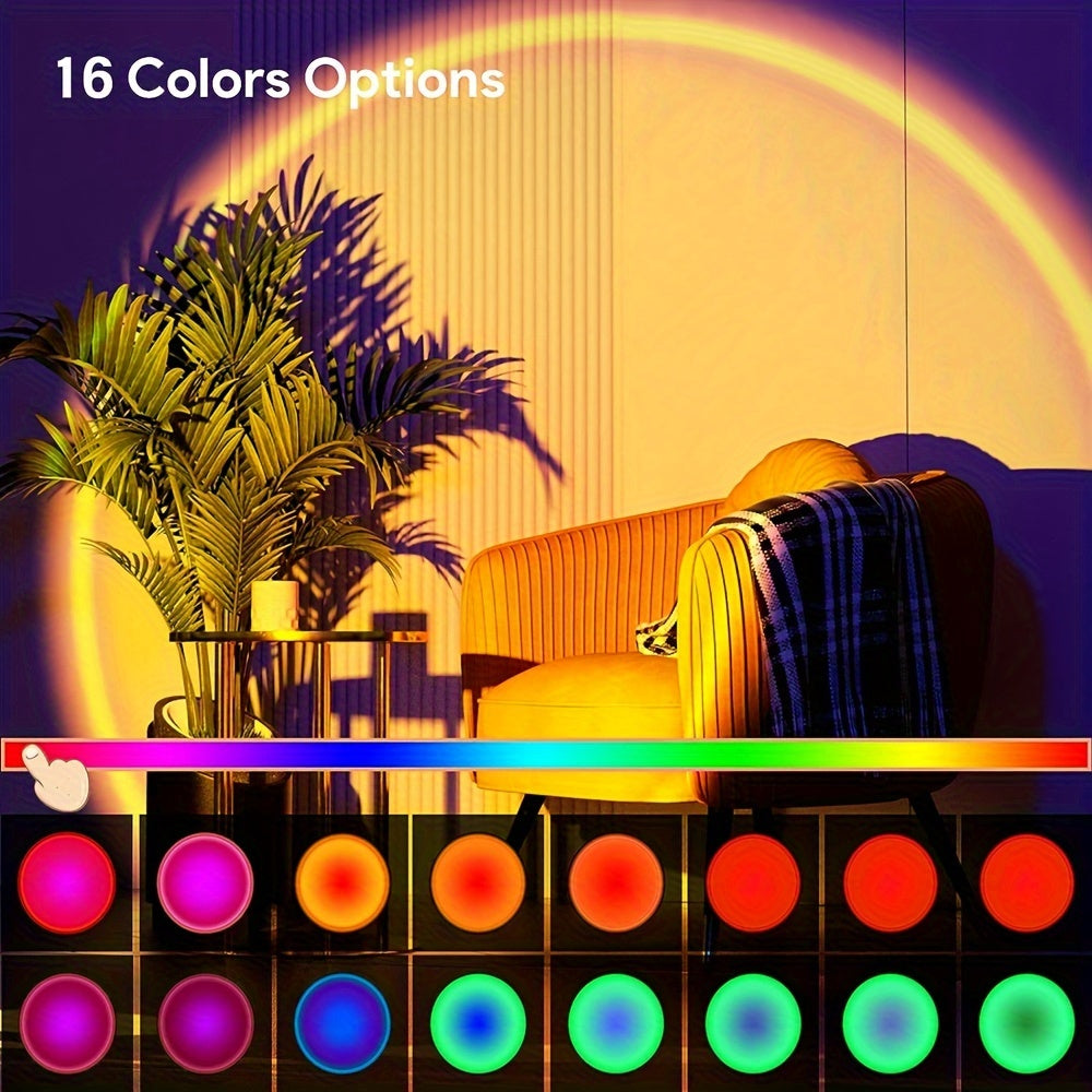 Gyrasol - Sunset Projection Lamp with 16 Colors and Remote Control