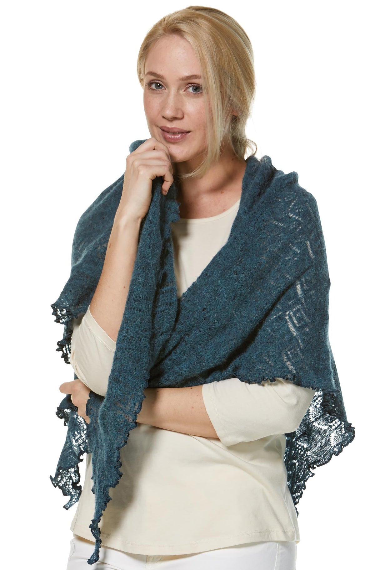 SoftWeave - Lightweight and Elegant Open-Knit Scarf