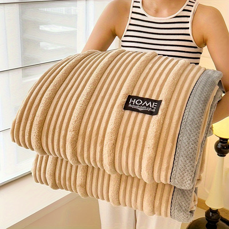 LuxeFleece - Soft Warm Coral Fleece Throw