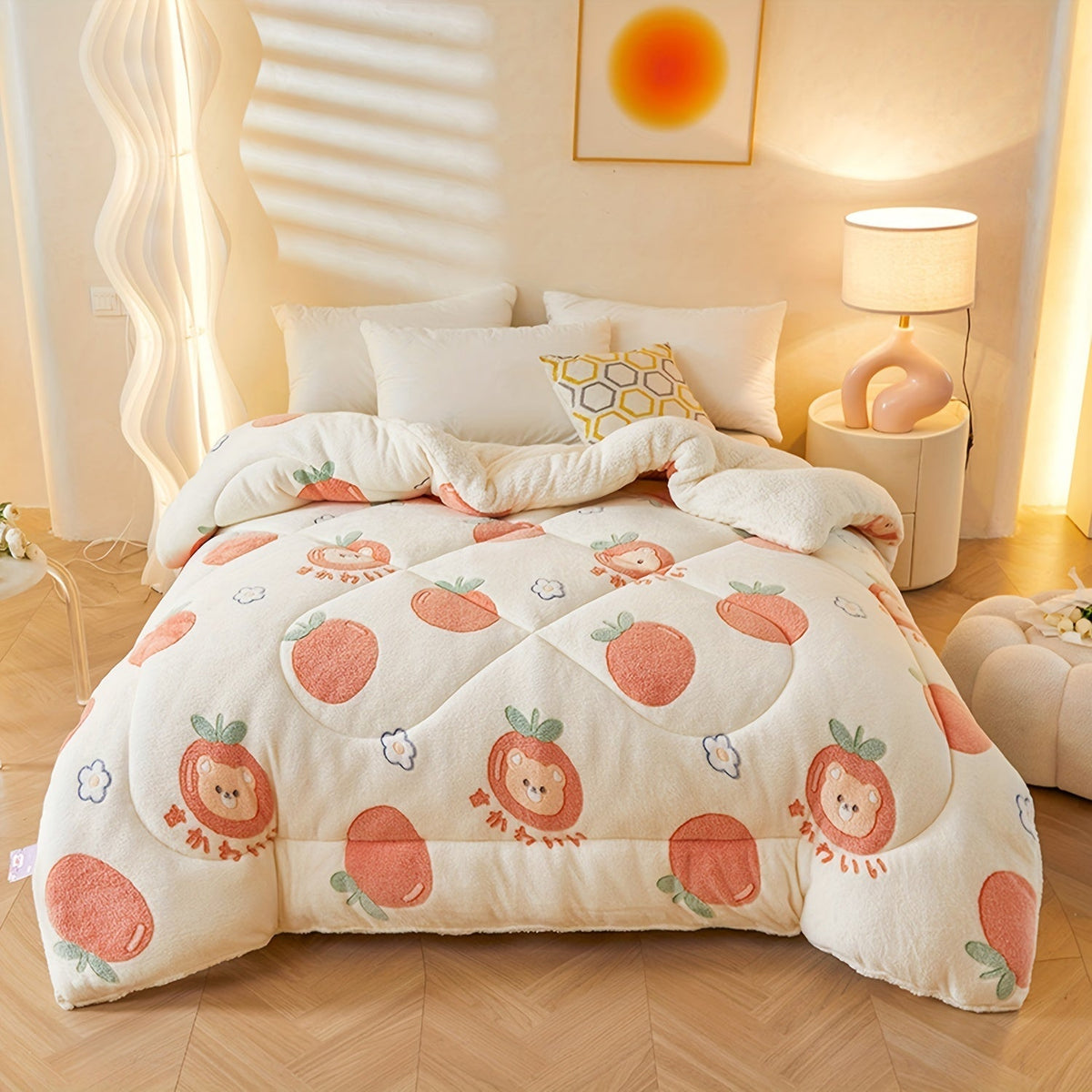 FloralDream - Soft Winter Fleece Duvet with Floral Print