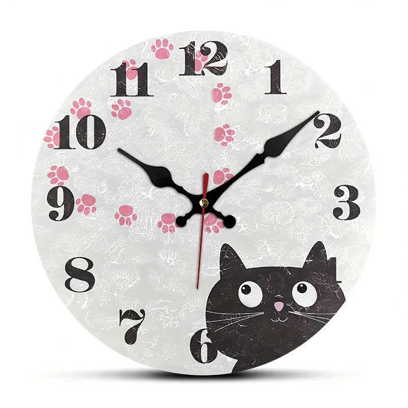 PurrTime Clock - Horloge murale chat silencieuse pour une decoration elegante