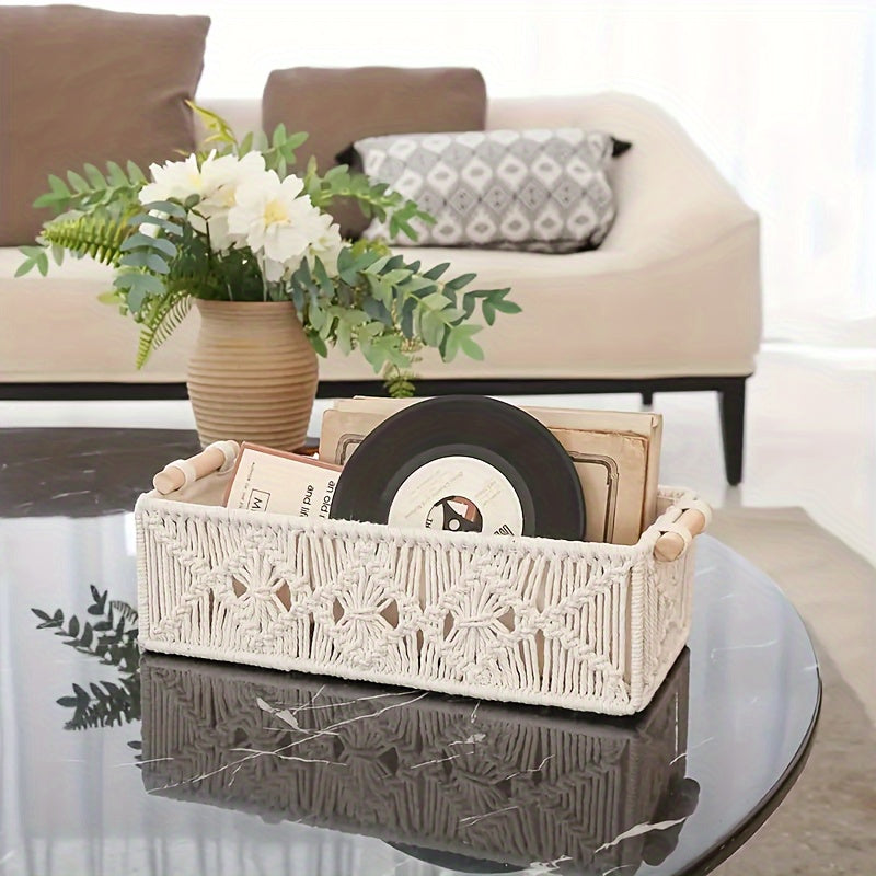 Boho Chic - Natural Cotton Storage Basket
