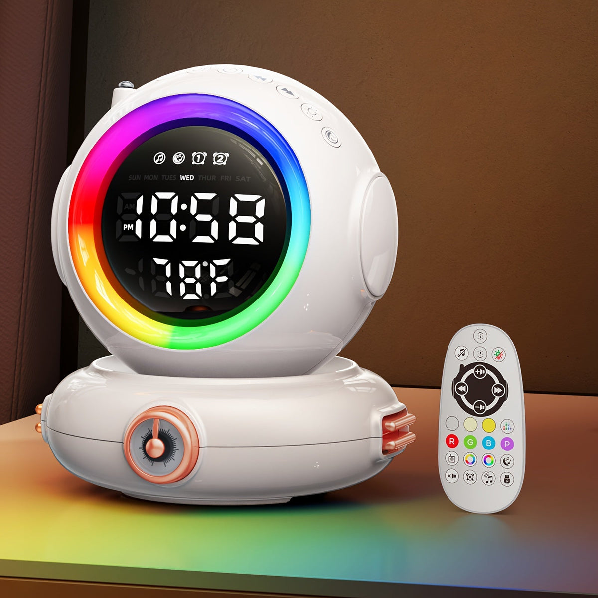 LunaRise - Sunrise Alarm Clock with Bluetooth Speaker and FM Radio