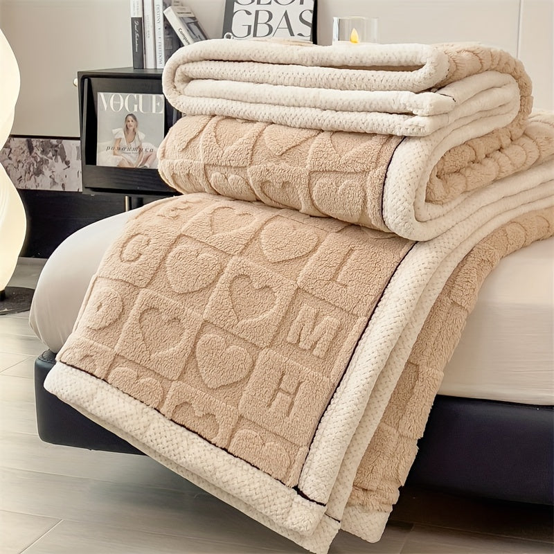 ClementWrap - Reversible Coral Fleece Throw Blanket