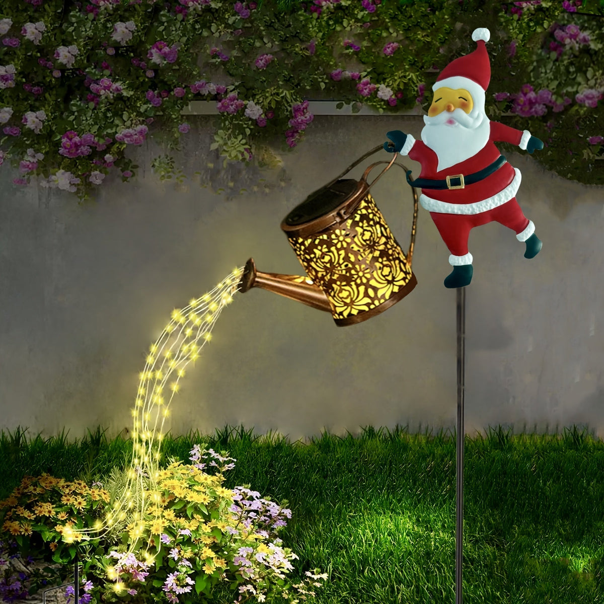 LumiFlow - Solar Garden Lamp with Cascading LED Light Effect