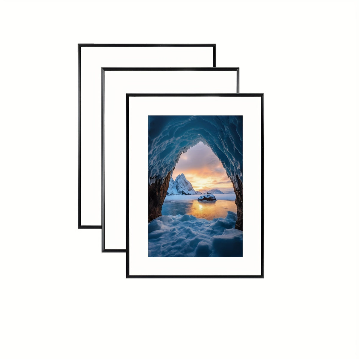 FrameSet - Set of 3 Elegant Photo Frames for Wall and Table