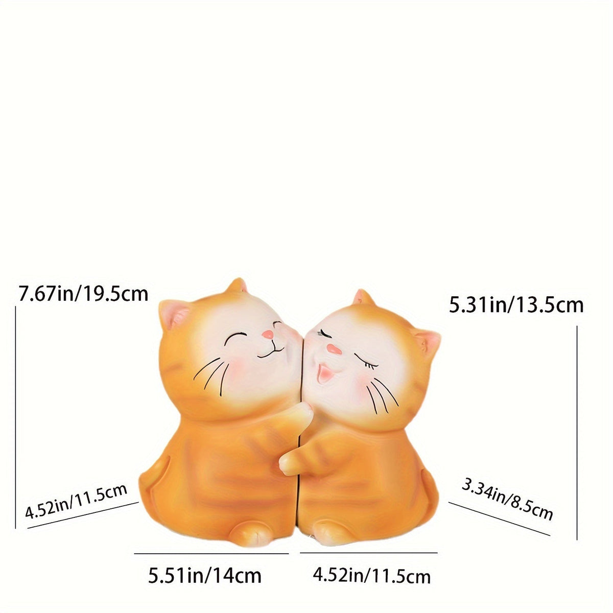 LoveCats - Romantic Resin Bookends for Cat Lovers