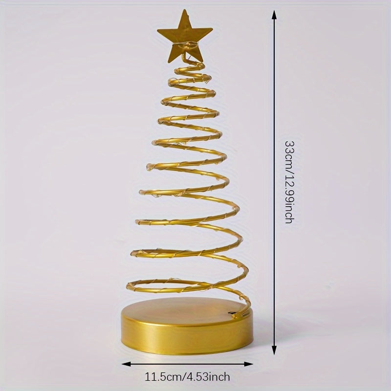 Telvora - Stainless Steel Star Tree LED Table Lamp