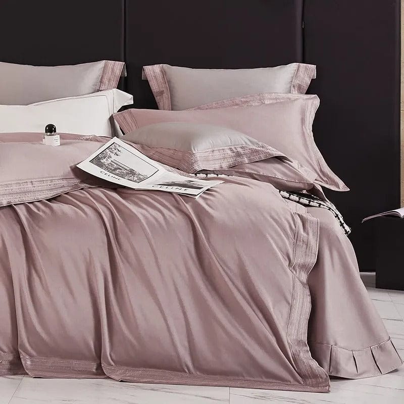 Luxxe Blush - Egyptian Cotton Blush Pink Duvet Cover Set