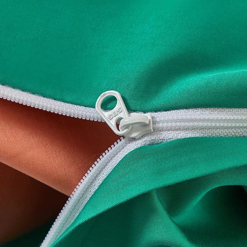 Dream Orange Green - Colorful Egyptian Cotton Duvet Set