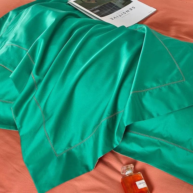 Dream Orange Green - Colorful Egyptian Cotton Duvet Set
